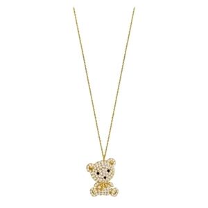Gold Teddy Bear Pendant Necklace